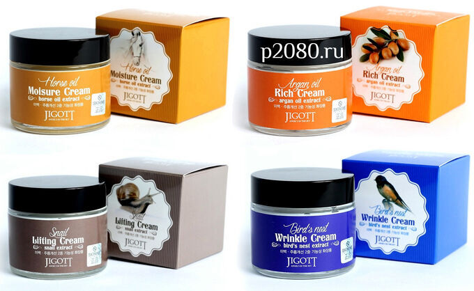 No name Крем д/лица (Лошадиное масло) JIGOTT Horse oil Moisture Cream, 70 мл (СТЕКЛО)