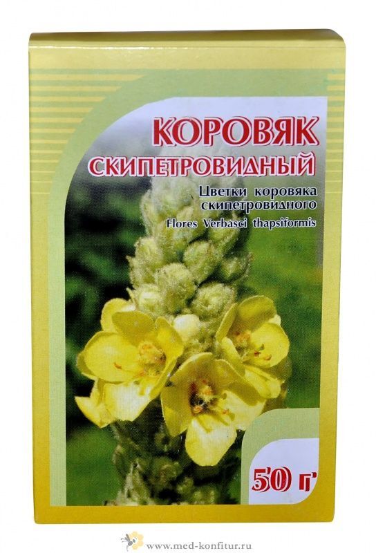 Коровяк густоцветковый рисунок