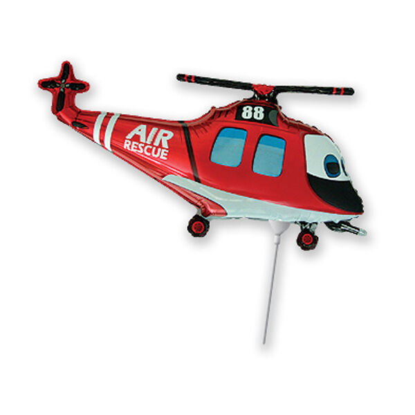 мф поиск Мини Фигура Вертолет спасателей 25 см Х 43 см фольгированный шар