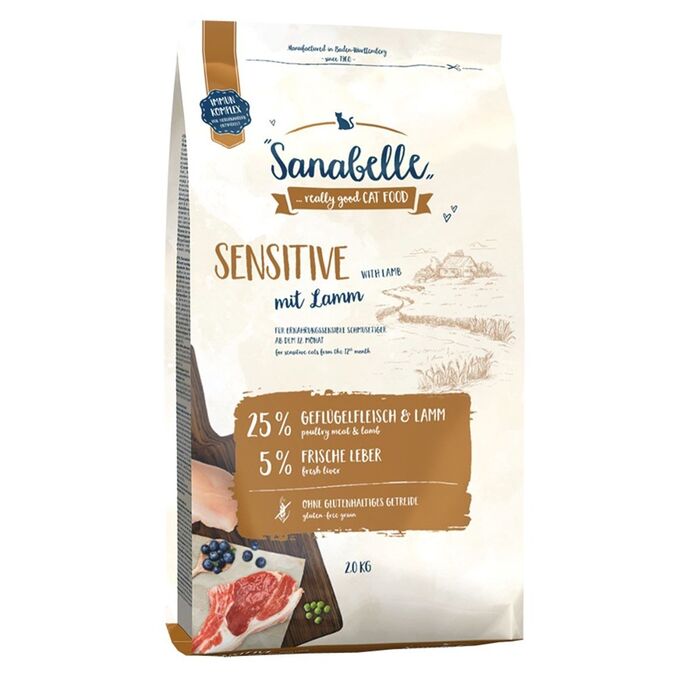 Sanabelle Sensitive с ягнёнком сухой корм для кошек 10 кг