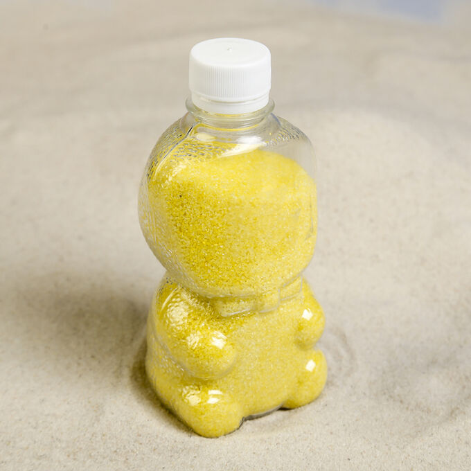 Песок цветной в бутылках &quot;Лимон&quot; 500 гр