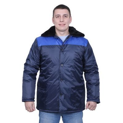 Куртка рабочая, размер 52-54, рост 170-176 см, цвет сине-васильковый