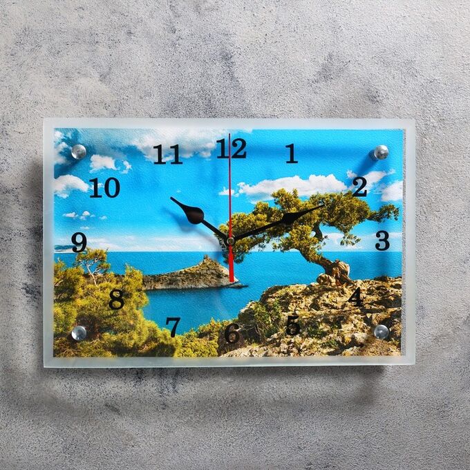 Часы настенные, серия: Природа, &quot;Крым, море&quot;, 20х30  см, микс
