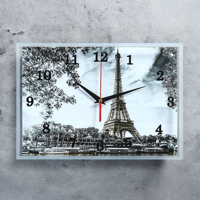 Часы настенные, серия: Город, &quot;Эйфелева башня, 25х35 см