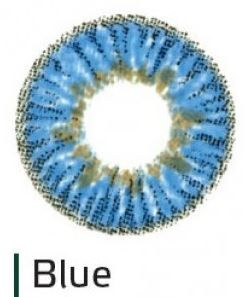 Перекрывающие цветные контактные линзы HERA ELEGANCE Blue -5.5 ВС 8.6 (2 линзы)