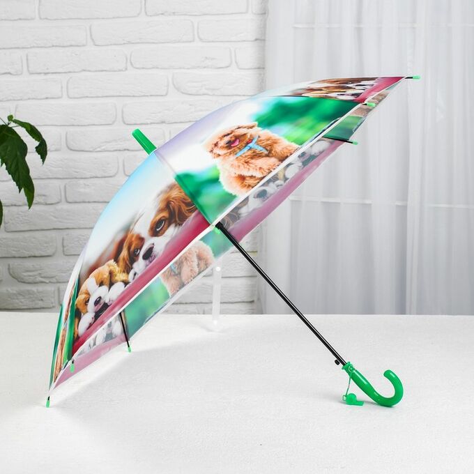 Зонт детский полуавтоматический «Милые зверюшки», r=41см, со свистком, цвет в ассортименте без выбора