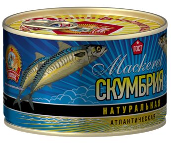 Скумбрия Калининград натуральная с добавлением масла КЛЮЧ 240г 1/24 ...