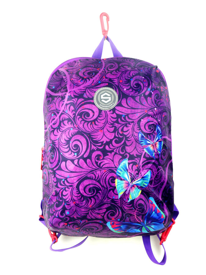 Школа sb ru. Фиолетовый рюкзак для девочек купить с лицом рожицей.