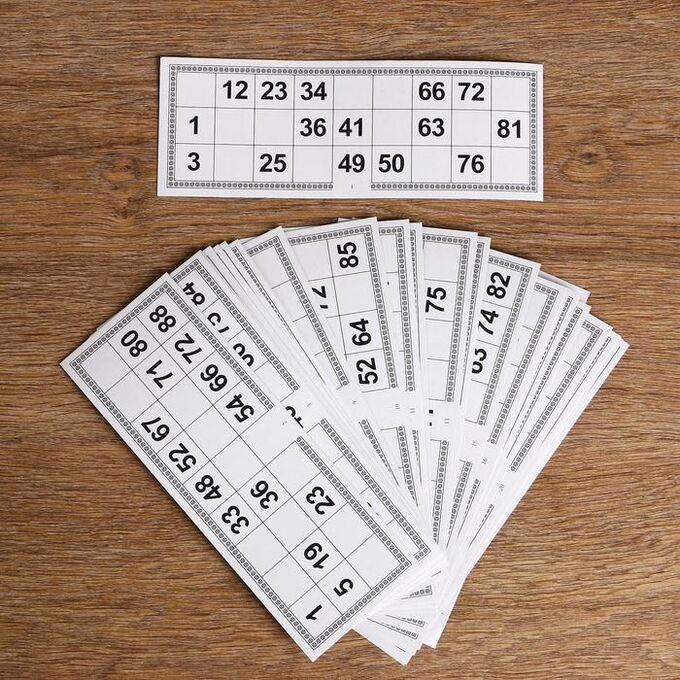 СИМА-ЛЕНД Карточки игровые для лото (набор 25 шт), 22х8 см