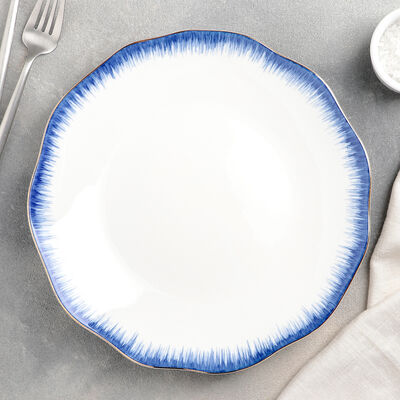 Тарелка обеденная &quot;Медуза&quot; 25х2 см, цвет синий