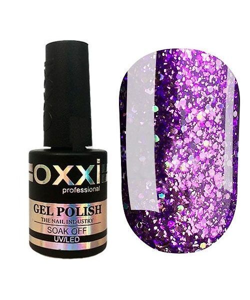 Гель лак Oxxi  STAR GEL №006(фиолетовый, с блестками)