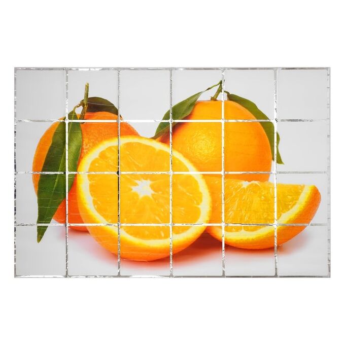Наклейка на кафельную плитку &quot;Апельсины&quot; 90х60 см