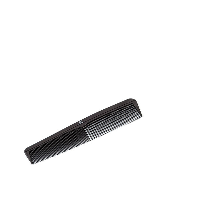 Расчёска для стрижек TNL комбинированная, зауженная, 190 мм, черная