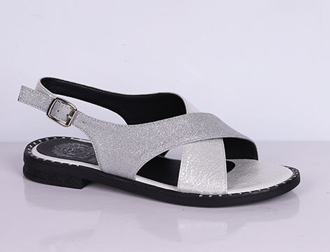 L0161-05-54 серебро (Иск. кожа/Иск. кожа) Туфли летние открытые женские 10п