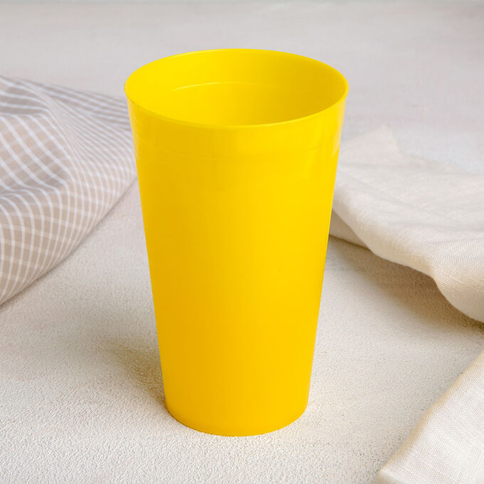 ТД Ангора Стакан пластиковый «Ангора», 400 мл, цвет жёлтый