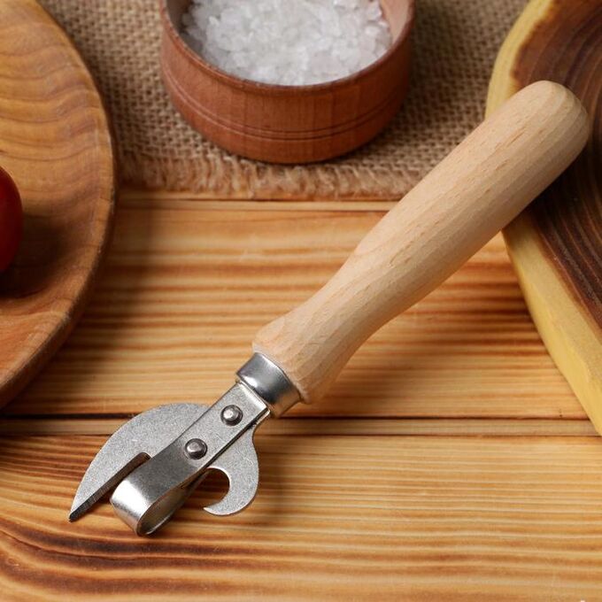 СИМА-ЛЕНД Нож консервный с деревянной ручкой, с заклепками