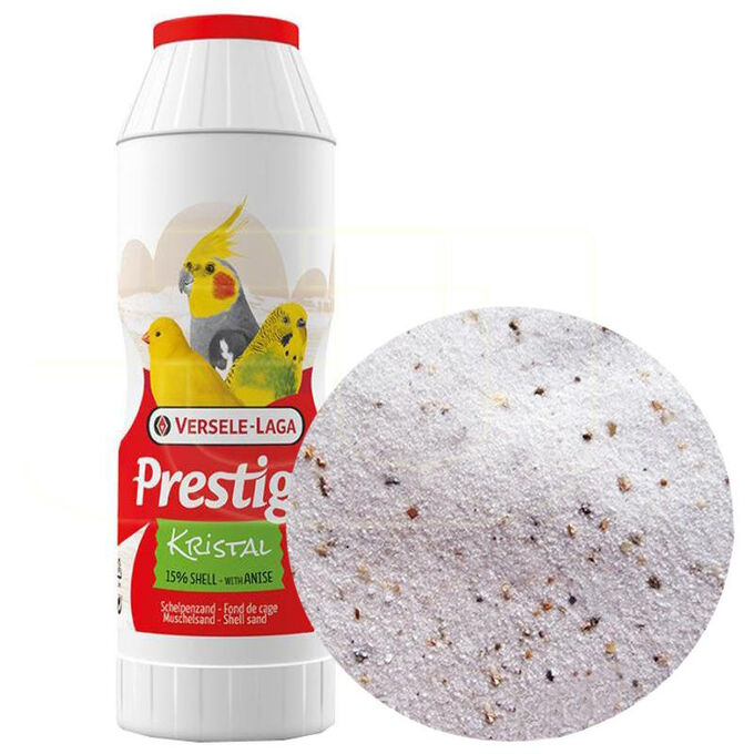 VERSELE-LAGA песок для птиц Prestige Kristal Shell Sand с ракушечником в банке 2 кг