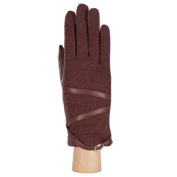 Перчатки, кожа/шерсть, FABRETTI FS1-3 l.brown