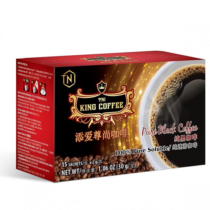 King Coffe Черный кофе растворимый 15 пакетиков