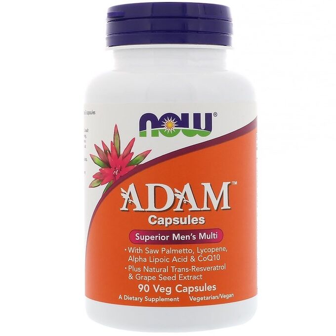 Now Foods, ADAM, превосходные мультивитамины для мужчин, 90 вегетарианских капсул
