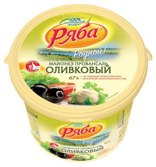 Майонез Ряба 800г ведро (1/12) Классический Оливковый | Майонез и соусы ...