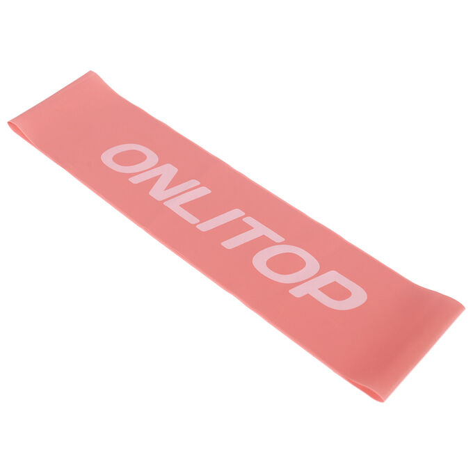 ONLITOP Фитнес-резинка, 30,5 х 7,6 см, толщина 3,5 мм, нагрузка до 3 кг, цвет розовый