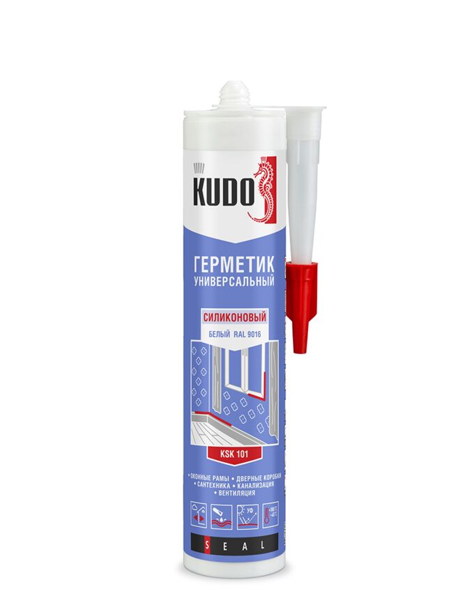 Герметик KUDO силиконовый универсальный белый 280 мл