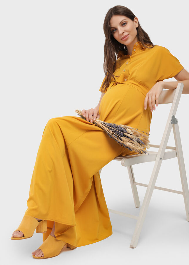 Платье &quot;Аламанни&quot; для беременных и кормящих; цвет: медовый