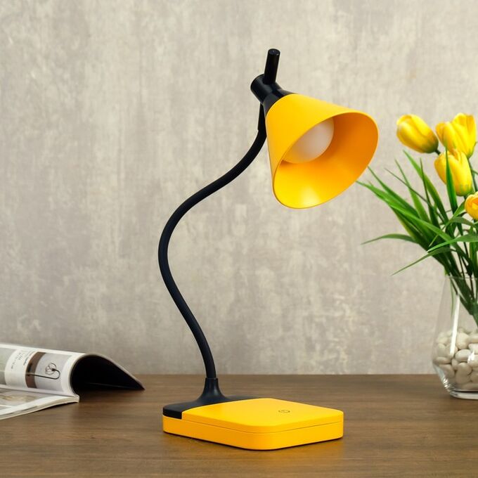 Лампа настольная сенсорная 85298/1 LED 3Вт 3 режима USB AKB желто-черный 12х10х37 см