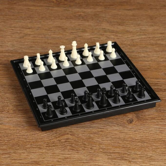 Настольная игра 3 в 1 &quot;Классика&quot;: шахматы, шашки, нарды, магнитная доска 20х20 см