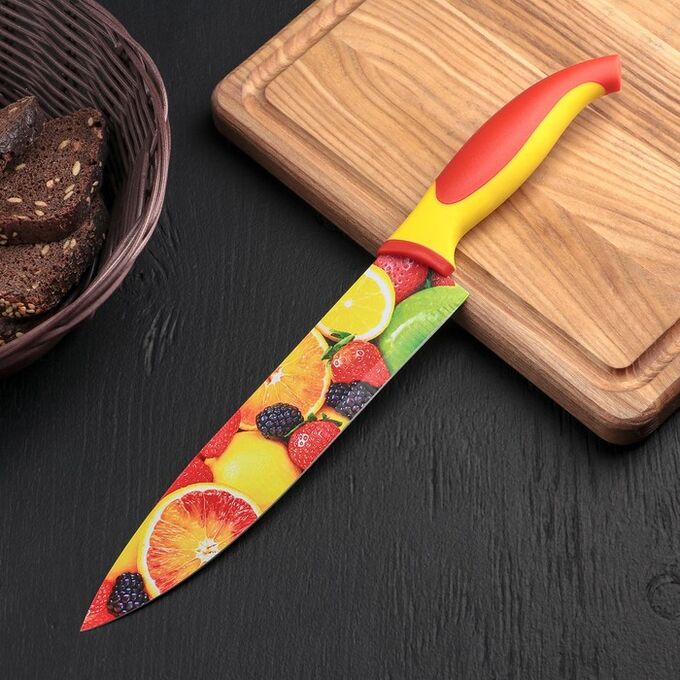 Нож кухонный с антиналипающим покрытием 20 см &quot;Фрукты&quot;
