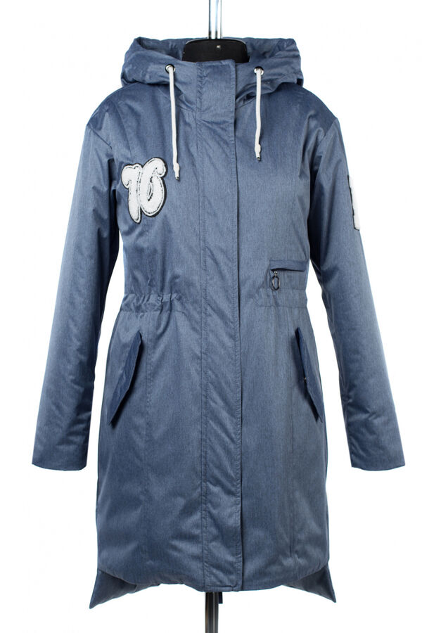 04-2422 Куртка демисезонная (синтепон 100) Плащевка серо-голубой