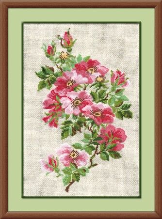фирма ГАММА Набор для вышивания Риолис 809 Шиповник, 21*30 см