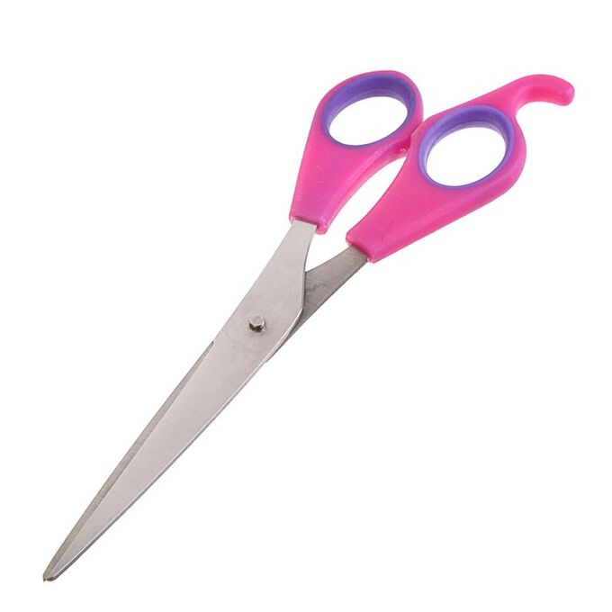 Пижон Ножницы для шерсти прямые, с прорезиненными ручками, 17 см, микс цветов