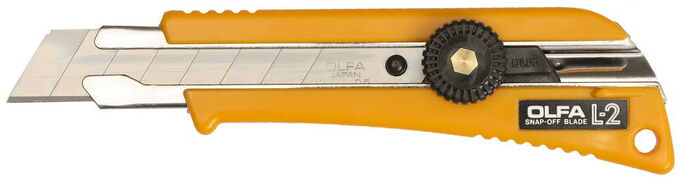 Нож OLFA с выдвижным лезвием эргономичный с резиновыми накладками