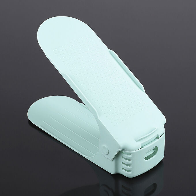 Подставка для хранения обуви регулируемая, 26*10*6 см цвет мятный ...