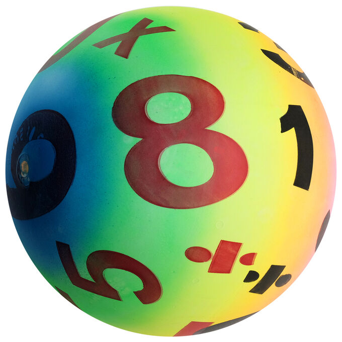 Мяч дeтckuй «Цuфpы», d=22 cм, 70 г