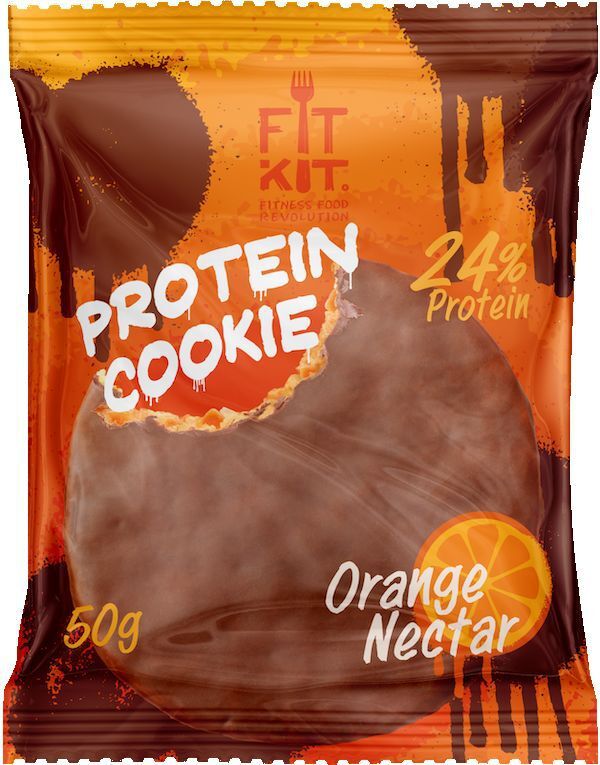 Fit Kit Печенье FITKIT Protein chocolate сookie в глазури - 50 гр