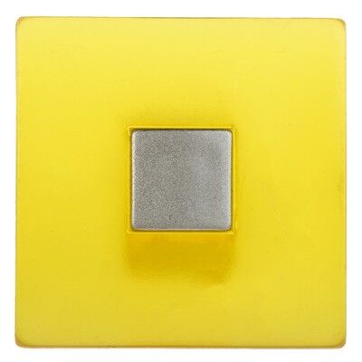 Ручка кнопка PLASTIC 003 пластик желтая, индивидуальная упаковка