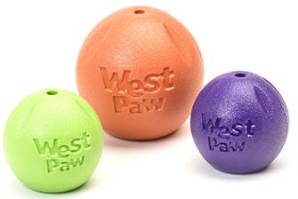 West Paw Zogoflex игрушка для собак мячик Rando 9 см оранжевый СКИДКА 20%