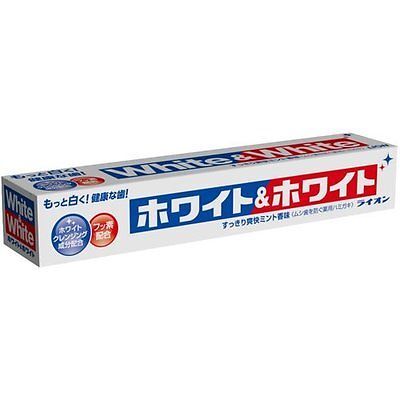 186403 &quot;Lion&quot; &quot;White &amp; white&quot; з/паста с двойным отбеливающим эффектом  150 г. (в коробке) 1/80