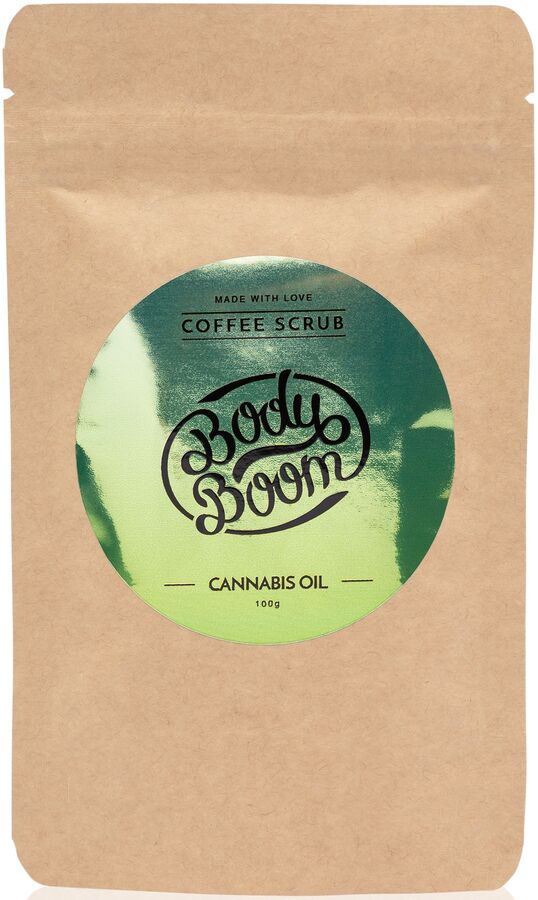 BODY BOOM Кофейный скраб для тела Cannabis oil 100г (*8)