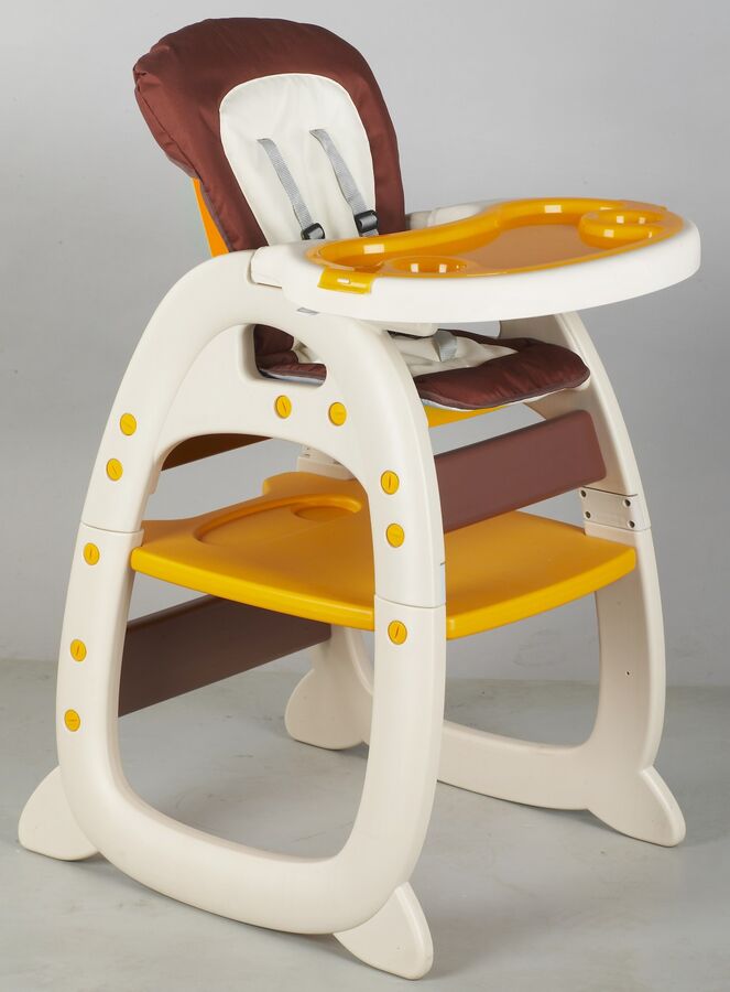 Детский стул для кормления 505 (желто/коричневый)