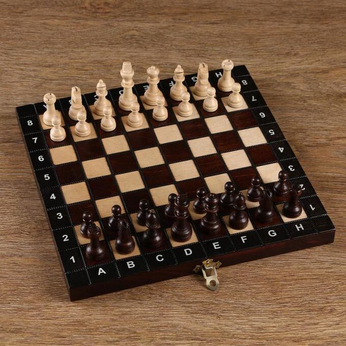 СИМА-ЛЕНД Шахматы ручной работы, 27 х 27 см, король h=6 см. пешка h-2.5 см