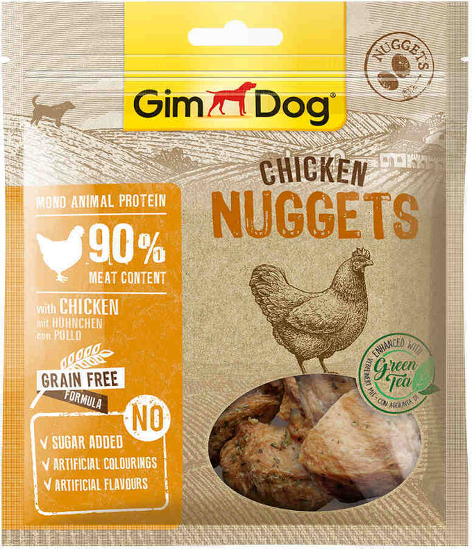 GIMBORN GimDog дополнительный корм (лакомство) куриный для собак - &quot;наггетсы&quot; 55 г