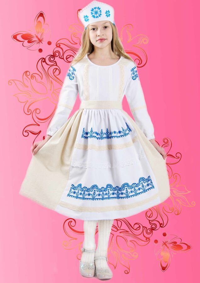 КДПН-04 &quot;Зимняя сказка&quot; 116-128 р-р набор для вышивки детского платья