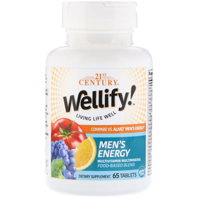 21st Century, Wellify! Men&amp;#x27 - s Energy, Multivitamin Multimineral, 65 Tablets