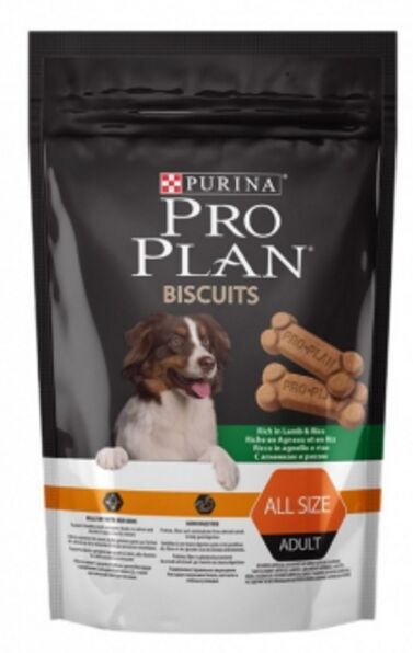 Pro Plan Dog Bisquits лакомство для собак всех пород Ягненок/рис 400гр