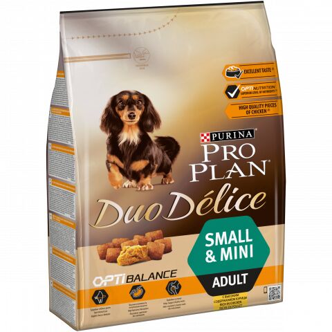 Pro Plan Duo Delice Small Adult сухой корм для собак мелких пород Курица/рис 2,5кг АКЦИЯ!