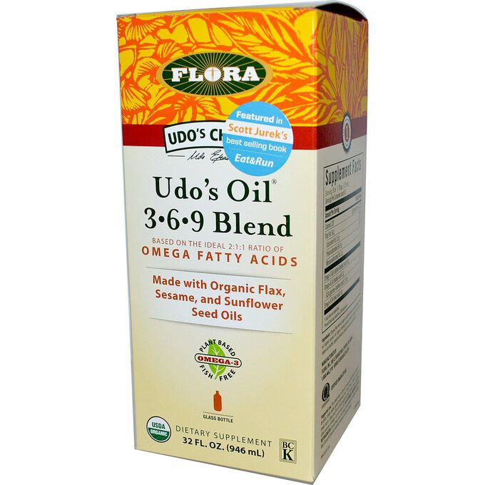 Flora, Udo&amp;#x27 - s Choice, Udo&amp;#x27 - s Oil 3-6-9 Blend, 32 fl oz (946 ml)